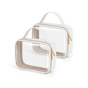 Tsa Approved Toiletry Bag, 2 Pack Clear Makeup Bags With Handles, Quart Size😝